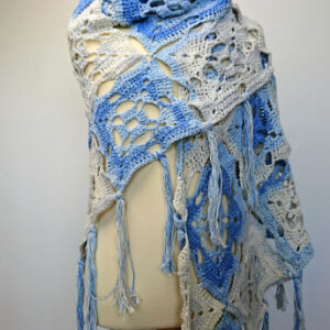 Sjaal blauw groot