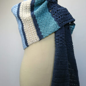 Sjaal blauw rechthoekig
